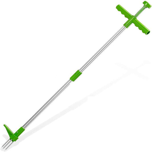 1pc Weed Puller; Stand Up Weeder Hand Tool; Long Handle Garden Weeding Tool With 3 Claws; Hand Weed Hound Weed Puller For Dandelion; Standup Weed Root Pulling