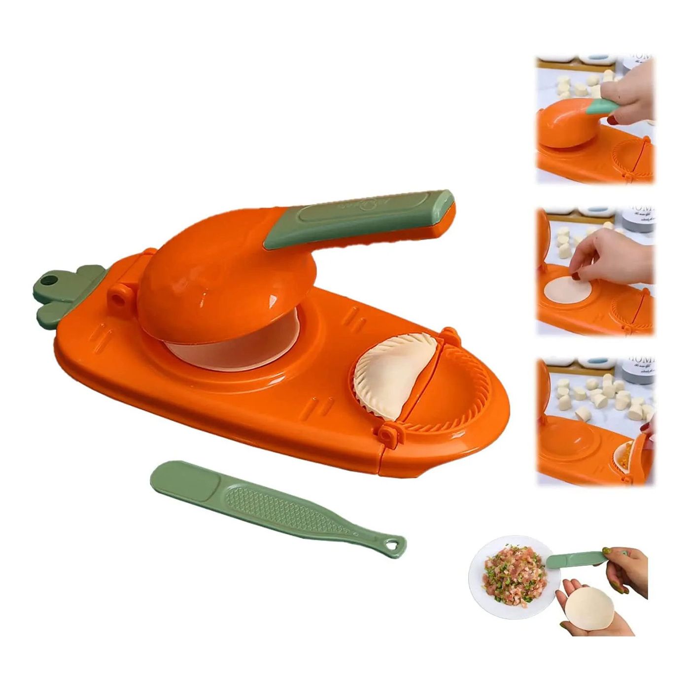 1pc 10in/9in 2-In-1 Dumpling Maker - Kitchen Utensil For DIY Dumpling Moulds And Dough Pressing - Stainless Steel Dumpling Skin Press With Non-Slip Handle