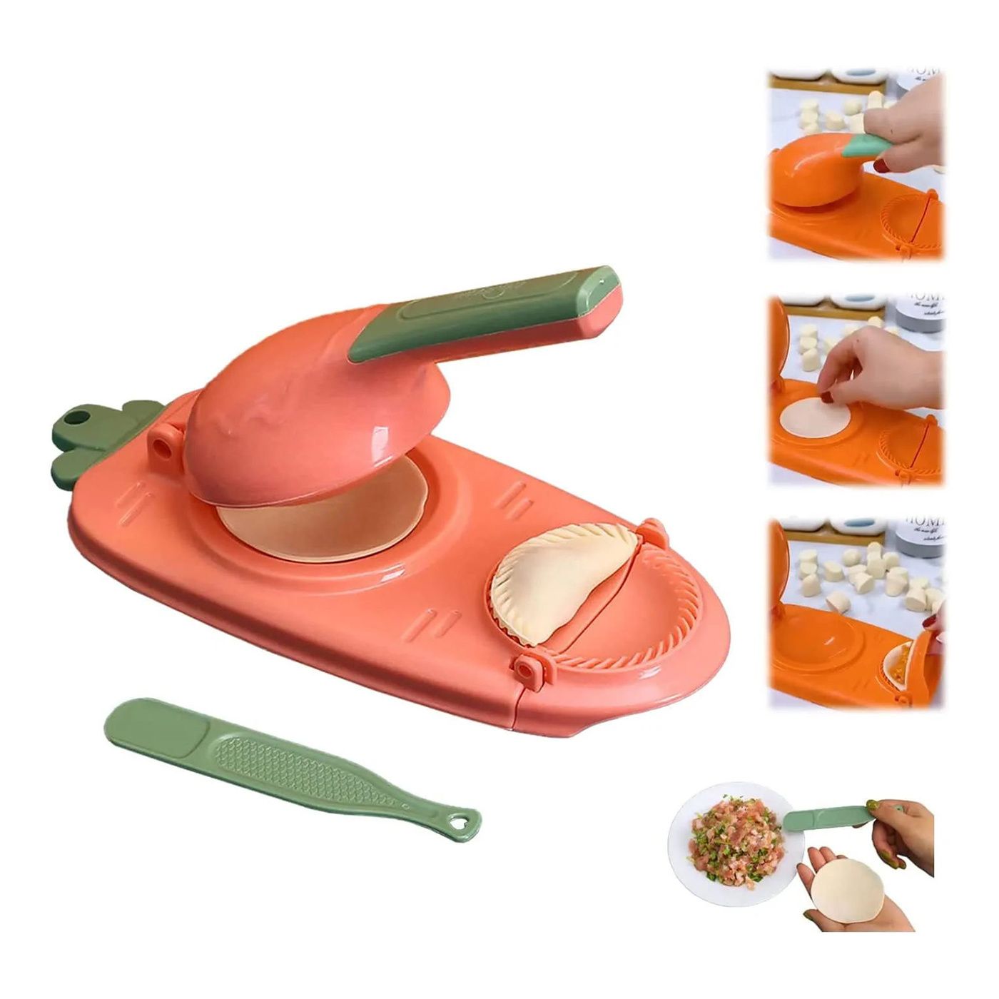 1pc 10in/9in 2-In-1 Dumpling Maker - Kitchen Utensil For DIY Dumpling Moulds And Dough Pressing - Stainless Steel Dumpling Skin Press With Non-Slip Handle