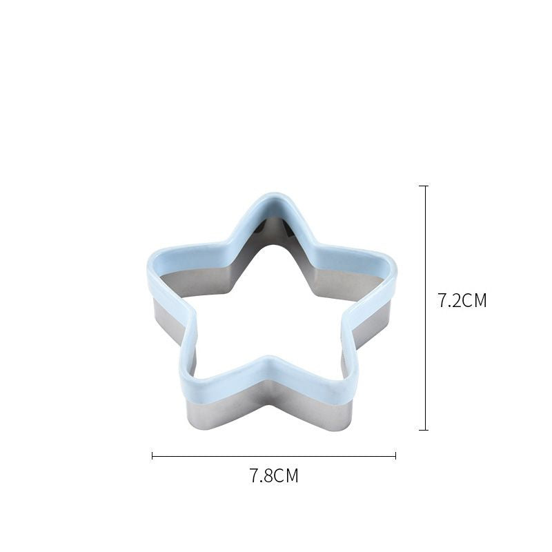 Stainless Steel 4 pcs Cookie Cutter Set Holiday Cookies Cutters for Making Christmas Tree Star Flower Butterfly Shaped Fondant Biscuit Chocolate Cutter Dough Molder Kitchen Baking Tool