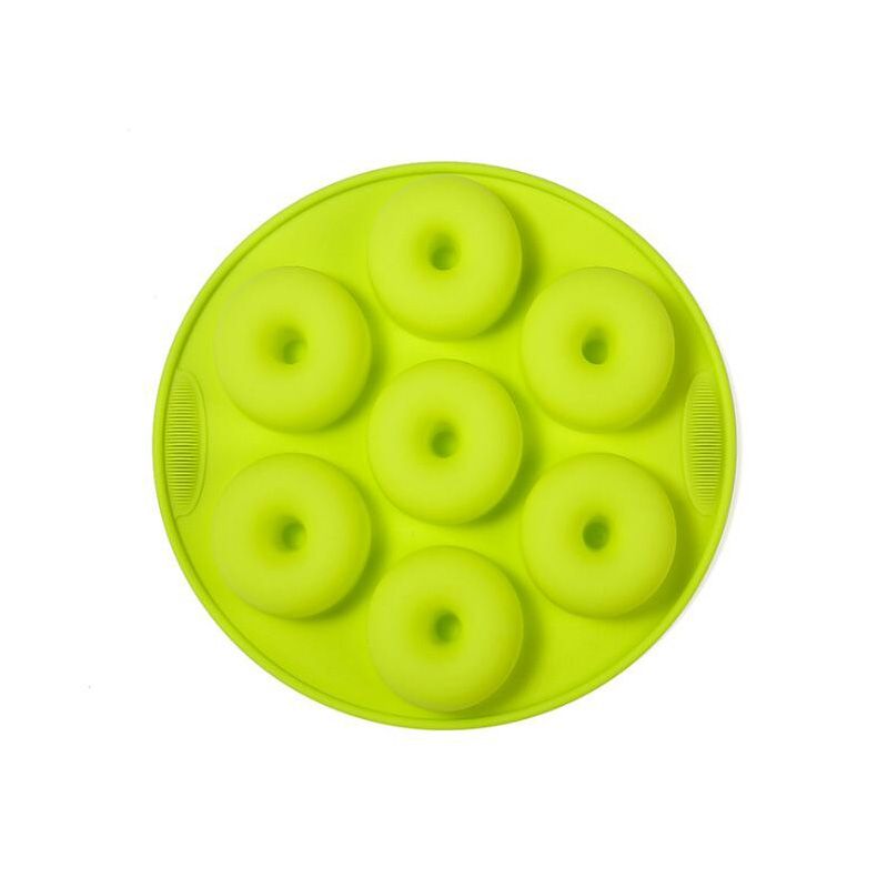 7 Holes Donuts Mold Silicone Donuts Pan Baking Sheet Silicone Baking Pans Non-Stick Kitchen Baking Tool