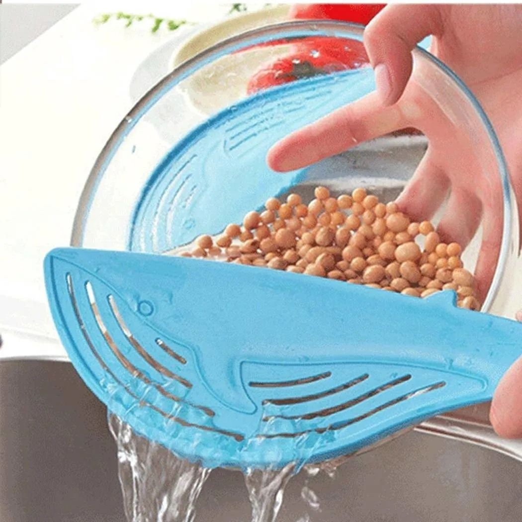 Whale Shape Handle Type Rice Washer Kitchen Water Filter