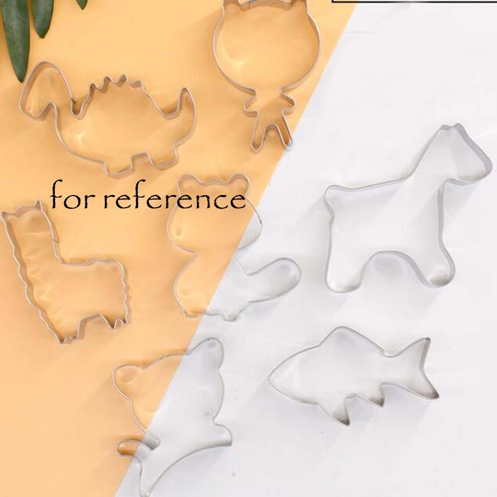 7 Pcs Dinosaur Cookie Cutters Animal Biscuit Mold DIY Fondant Molds for Kids Birthday Party Supplies Favors