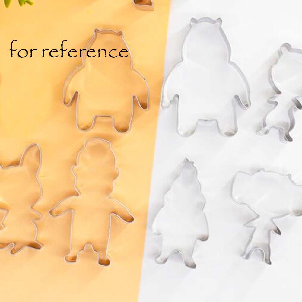 7 Pcs Bear Cookie Cutter Stainless Steel Fondant Molds DIY Cake Sugarcraft Pastry Bakeware Decoration