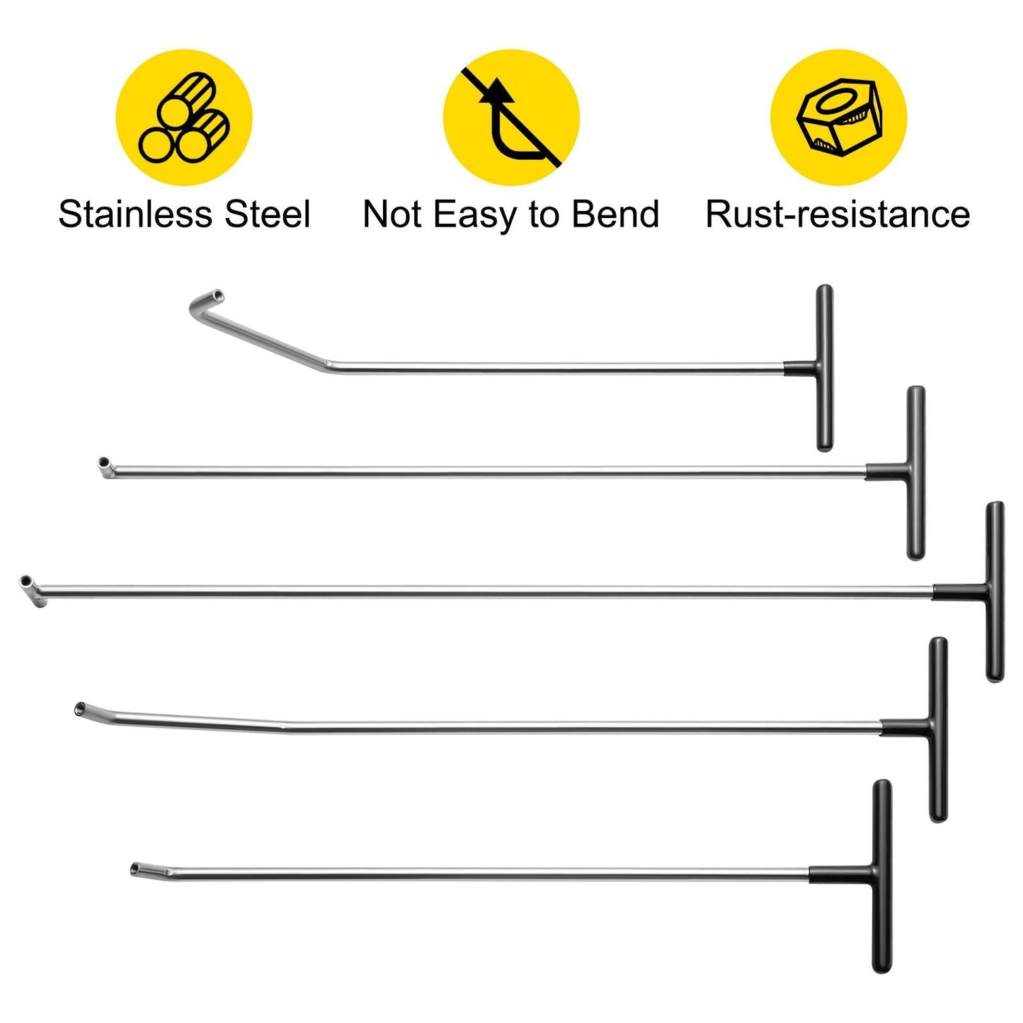 Stick Dent Removal Kit, paintless Dent Repair stick, Stainless Steel Dent Repair stick, Whale Tail Dent Repair tool, professional hail dent removal tool for minor dents, door dings and hail damage